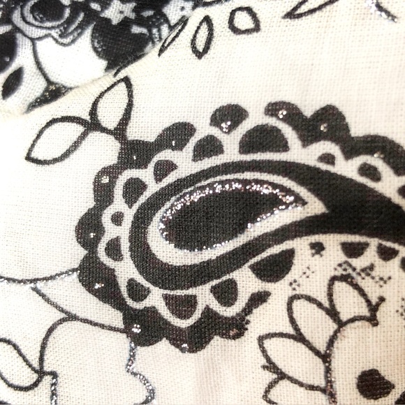 *SOLD* Cool Cotton Paisley Sundress Fully Lined Padded Top Elastic Shirring Sz L - Picture 7 of 12